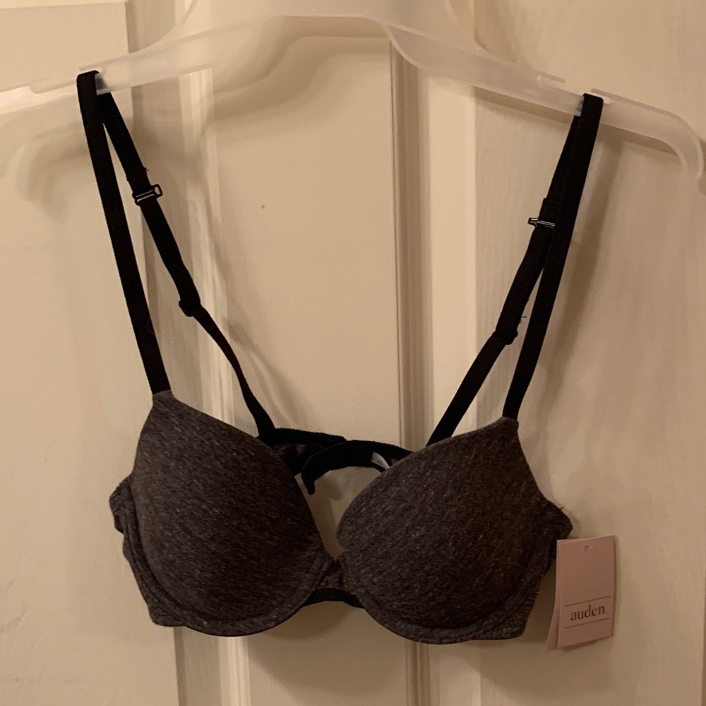 NWT 32A Cute Grey & Black Underwire Bra